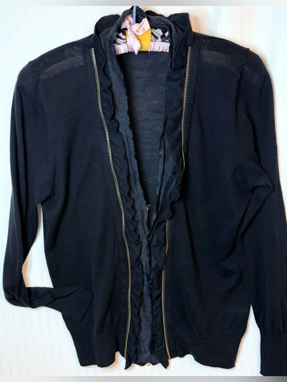Jcrew Pima cotton and silk top with zipper accents and so soft😊women’s size M